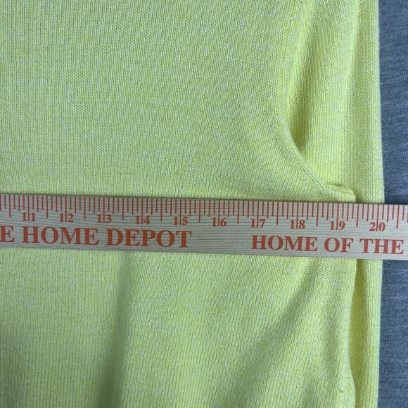 Candace Cameron Bure Yellow Button up Cardigan Medium Canary - Picture 7 of 9